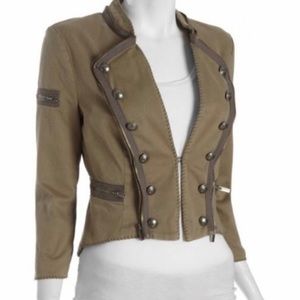 BCBGMAXAZRIA Green Military Jacket